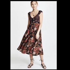 NWT Free People Love You floral midi dress